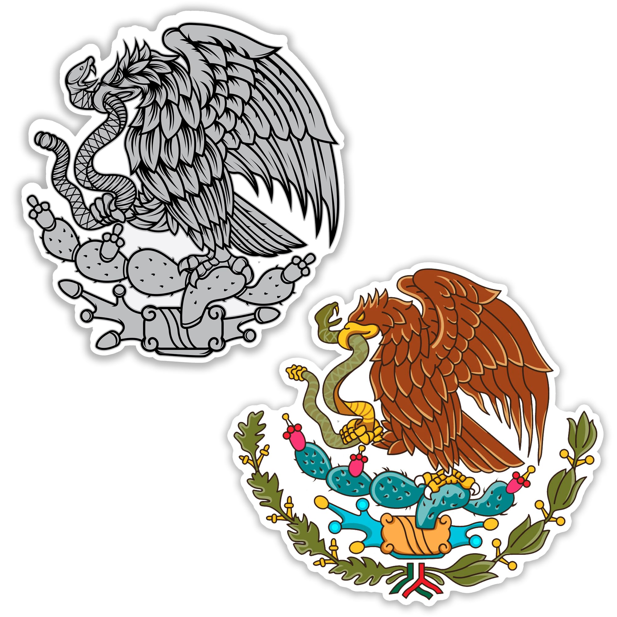 Mexico Shaped Mexican Flag Sticker Decal - Weatherproof - mx eagle Mexico Shaped Mexican Flag Sticker Decal - Weatherproof - mx eagle