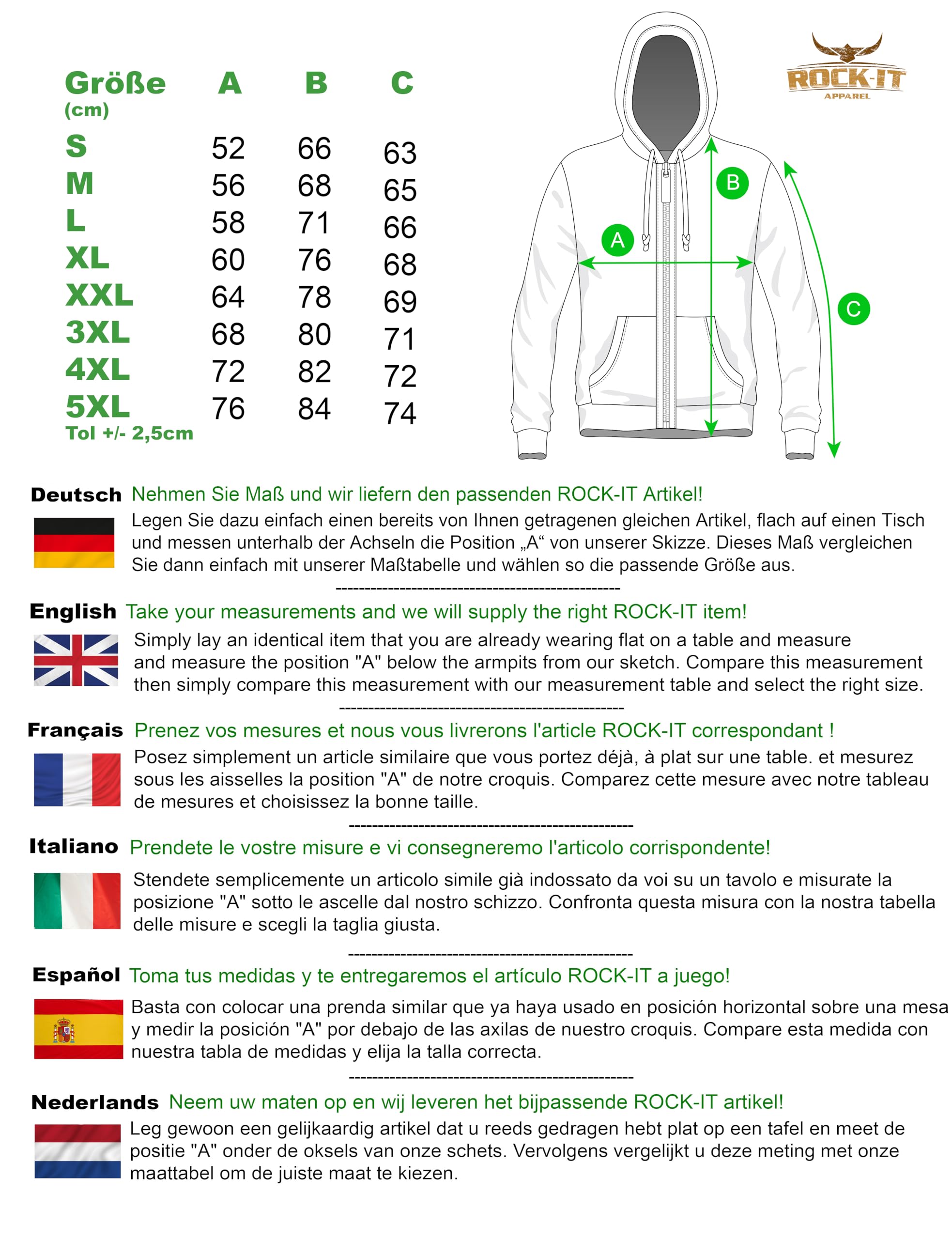 ROCK-IT Apparel Veste à Capuche Premium pour Hommes [S-5XL] Sweat-Shirt à Capuche Manches Longues - Parfaite pour l'automne et l'hiver-Capuche avec Cordon de Serrage Beaucoup de Couleurs