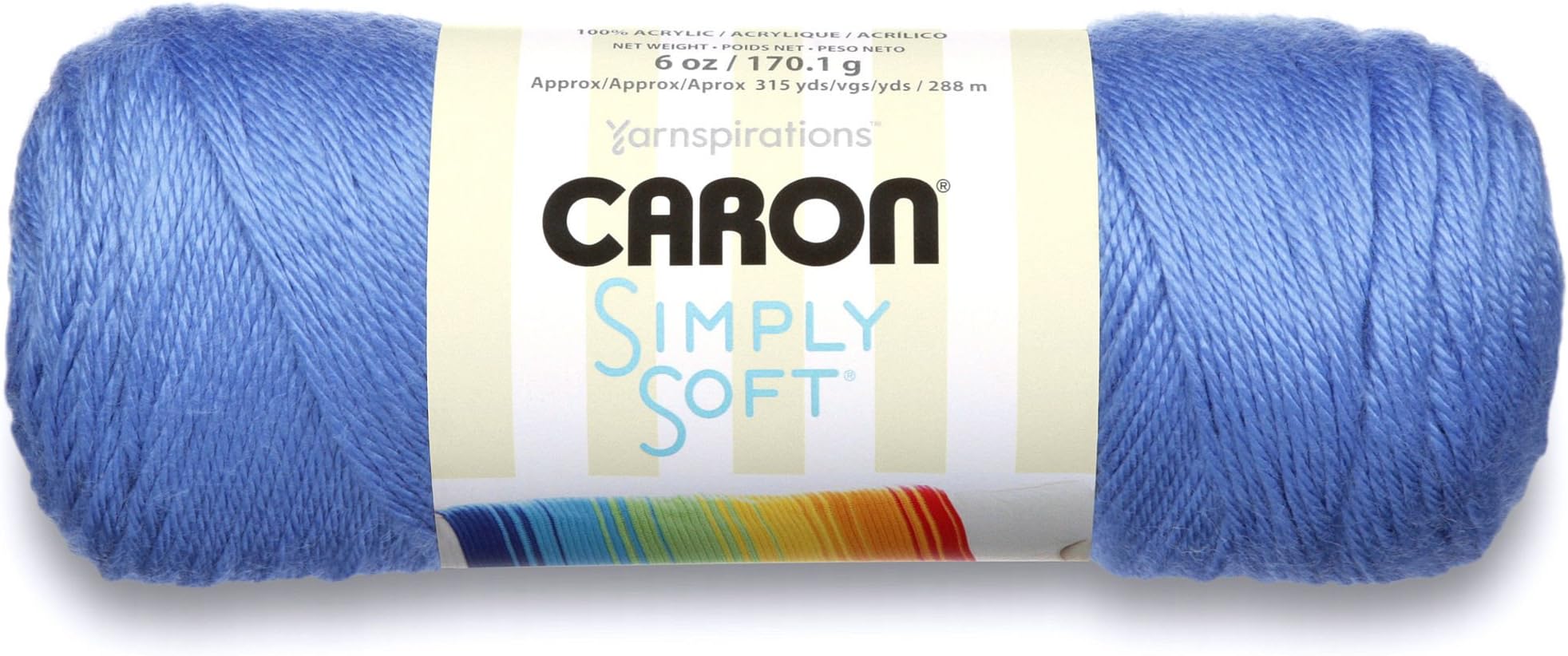 Caron Simply Soft Brites Yarn, 6 oz, Berry Blue, 1 Ball