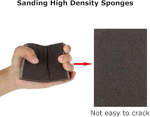 Miniatura 3 de 20 esponjas de lijado, bloques de lijado reutilizables de grano 120 para pulido de madera y metal y limpieza de utensilios de cocina