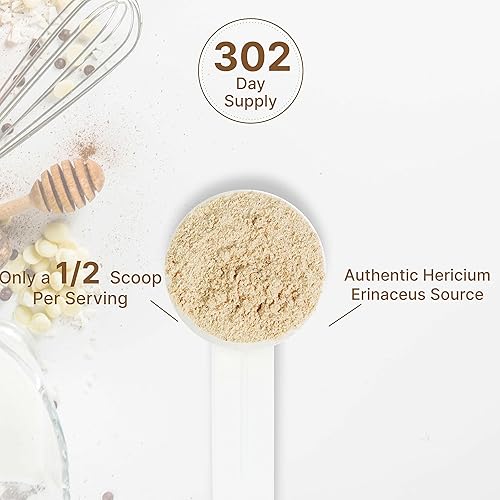 Miniatura 5 de DEAL SUPPLEMENT Suplemento orgánico en polvo de melena de leones en polvo, 1,500 mg por porción, 1 libra - Cuerpo fructífero activo y extracto de