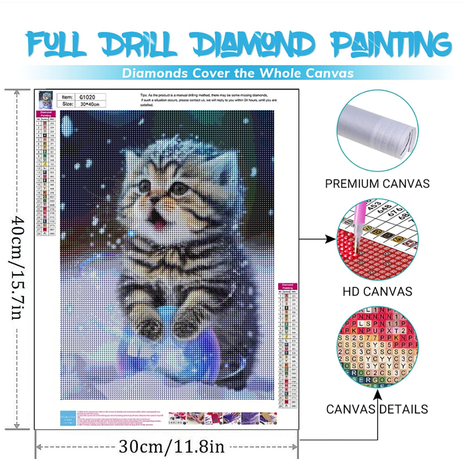 5D Dieren Diamond Painting complete set, diamantschilderij voor