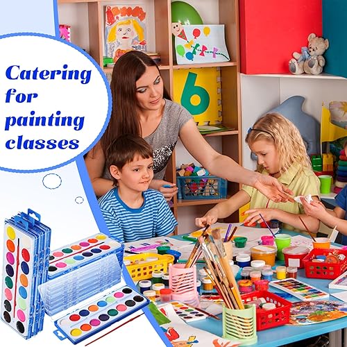 Miniatura 5 de Jexine Juego de 48 pinturas de acuarela de 16 colores, lavable a granel, pintura de acuarela con pinceles para adultos, actividades artísticas,