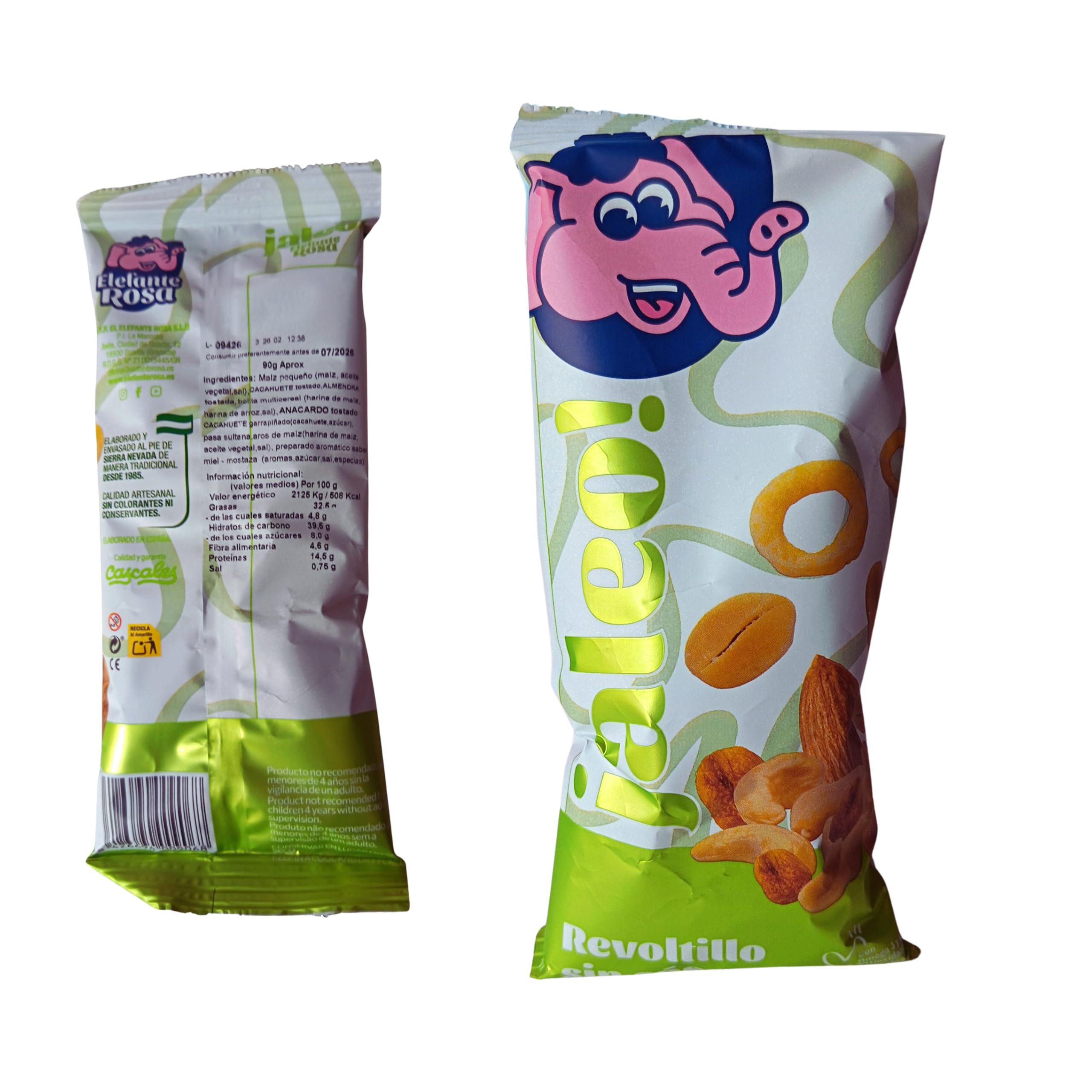 Cocktail de Frutos Secos Sin Cáscara · El Elefante Rosa Desde 1985 · Caja Expositora 12 Uds 90g · Aperitivos y Fiestas