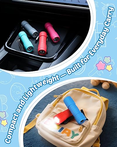 Miniatura 8 de EverBrite - Linterna de mano de 9 led (6 unidades), colores variados, pilas AAA incluidas; suministros para huracanes campamento, senderismo