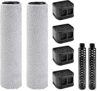 Replacement Parts Kit Compatible with Xiaomi Truclean W30 Pro Wet Dry Vacuum E303HW - 2 Roller Brushes, 4 Filters, Odor Absorbing Deodorizing Stick