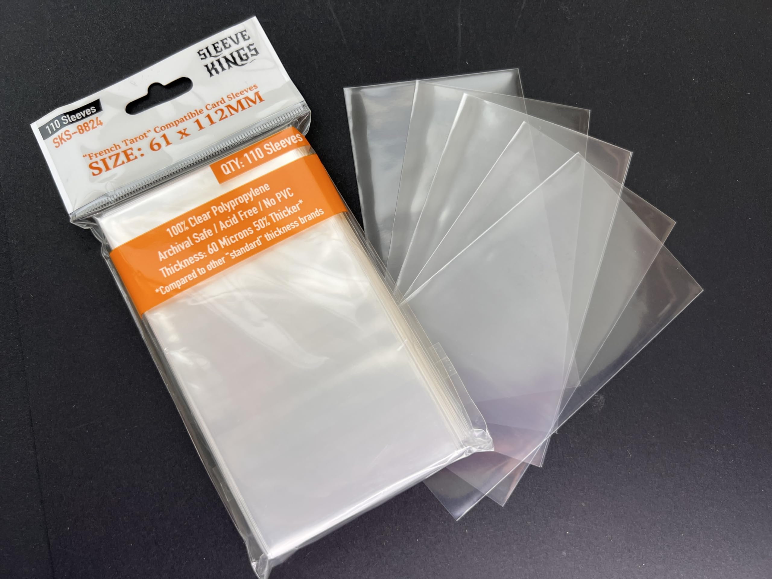 Amazon.com: Sleeve Kings French Tarot Sleeves 61 X 112 mm (10x110 Pack,  1100 Sleeves) : Toys & Games