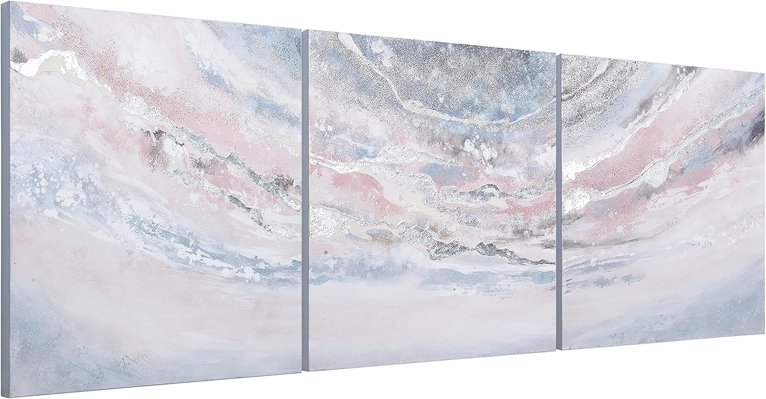 Heavens 1 Metallic Abstract Triptych Wall Art Set