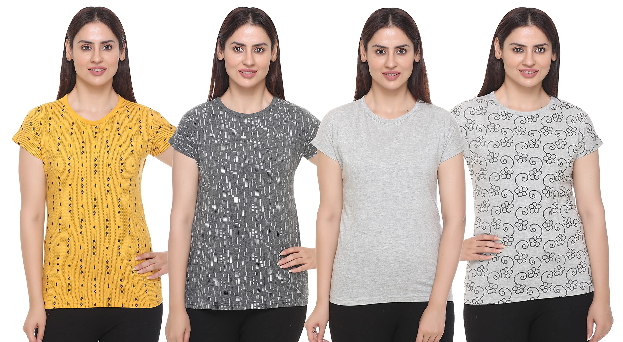 SHAUN Women T-Shirt (103WTS4_$P_Pack of 4)