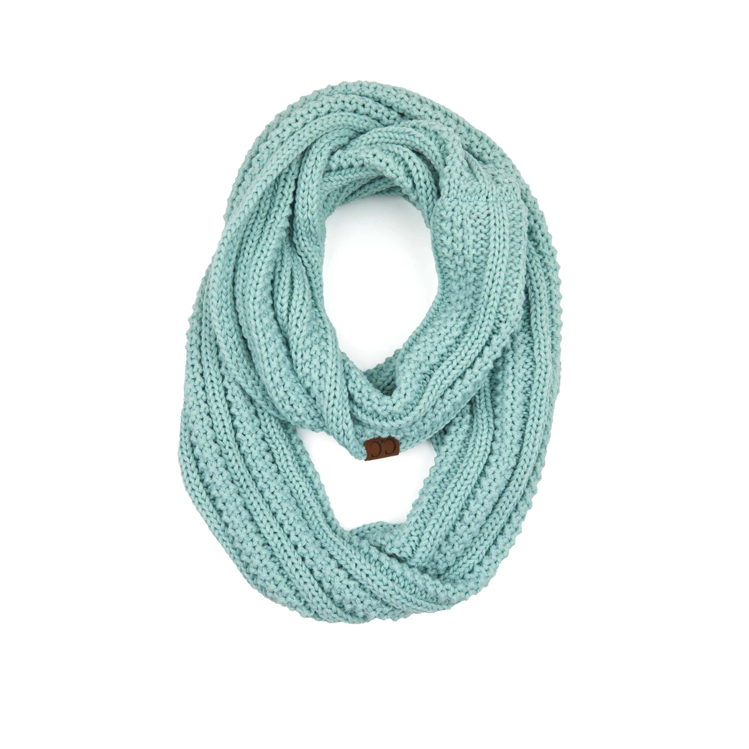 C.C Trendy Warm Chunky Soft Stretch Cable Knit Beanie Skully, Winter Mint, One Size — view 95