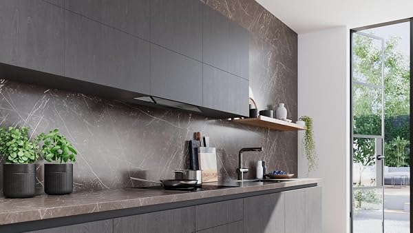 Siemens LJ65BCC60 iQ300 - Hotte design intégrée - 60 cm - Fabriquée en Allemagne - Intégration sans couture - Moteur agréablement silencieux - Espace de rangement maximal - Écran en verre - Commande - 2