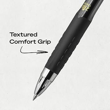 uniballTM 207 Gel Pens, Black Ink, 0.5mm Micro Point, Retractable, 5 Count | Smooth Writing, Fraud-Resistant, uni Super InkTM