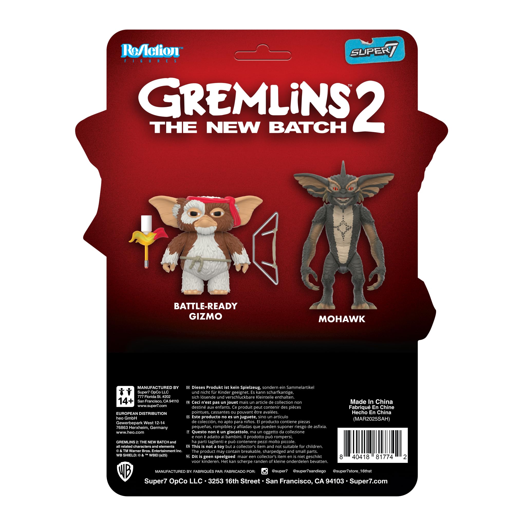 Amazon.com: Super7 Reaction Figure Gremlins 2 Gizmo (Battle-Ready