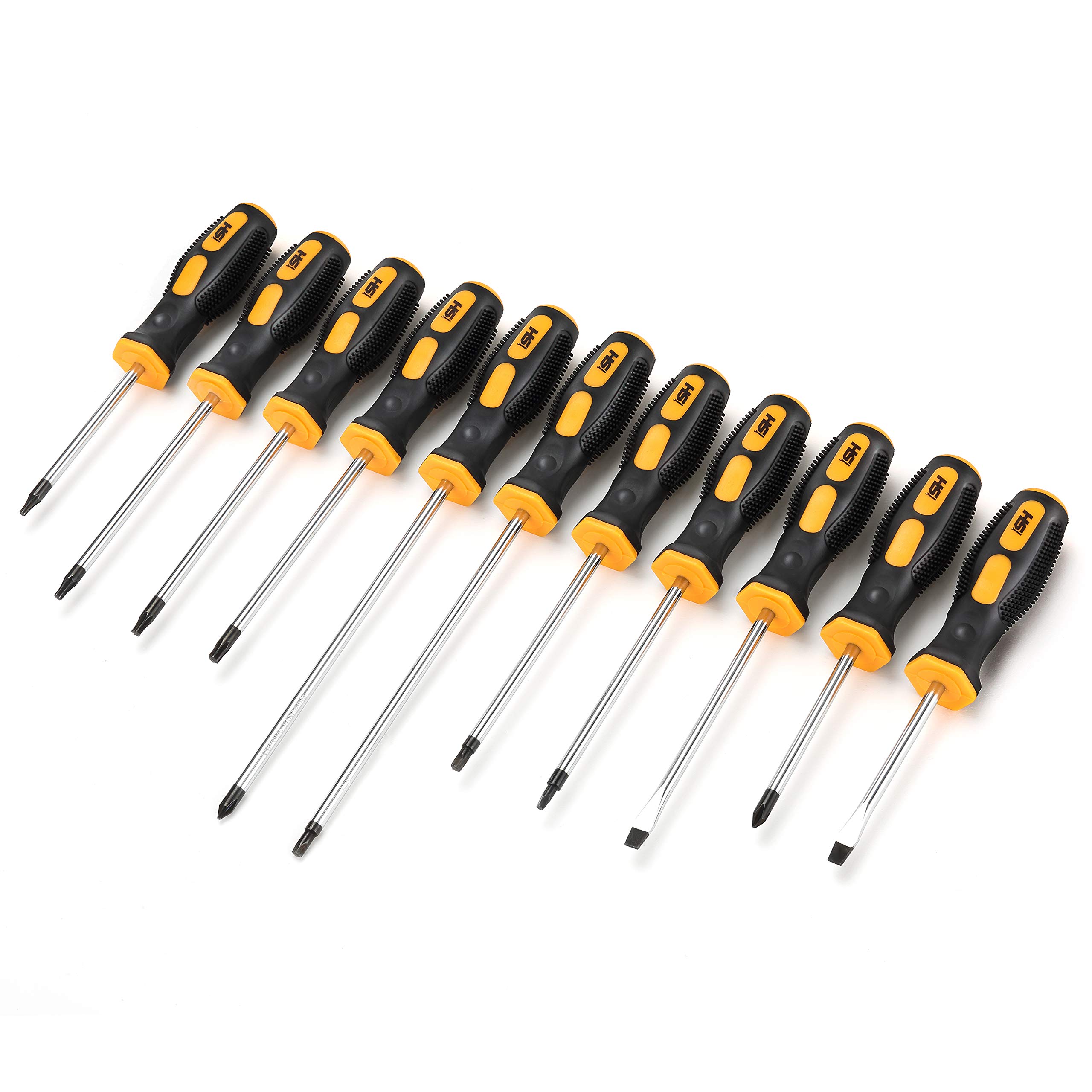 STEELHEAD 69-Piece Screwdriver & Bit Set, (23) Magnetic & (10) Precision Screwdrivers, (4) Pick-Up Hooks, (32) Bits, Screwdriver Keychain, Hex, Phillips, PZ, Slot, Square, Star Bits, USA-Based Support