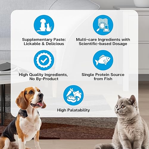 Miniatura 4 de VFcare Suplemento BIO para gatos y perros  Anti diarrea para perros, pasta de salud intestinal con postbióticos, prebióticos, FOS, L-137, extracto