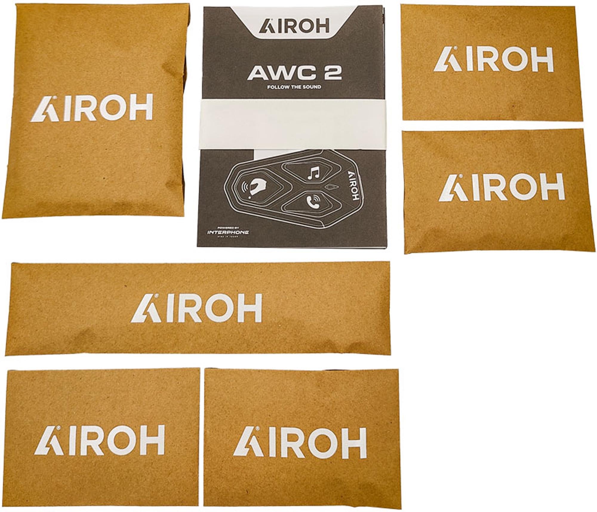 AIROH Auriculares Bluetooth inalámbricos con Sistema Communication AWC2
