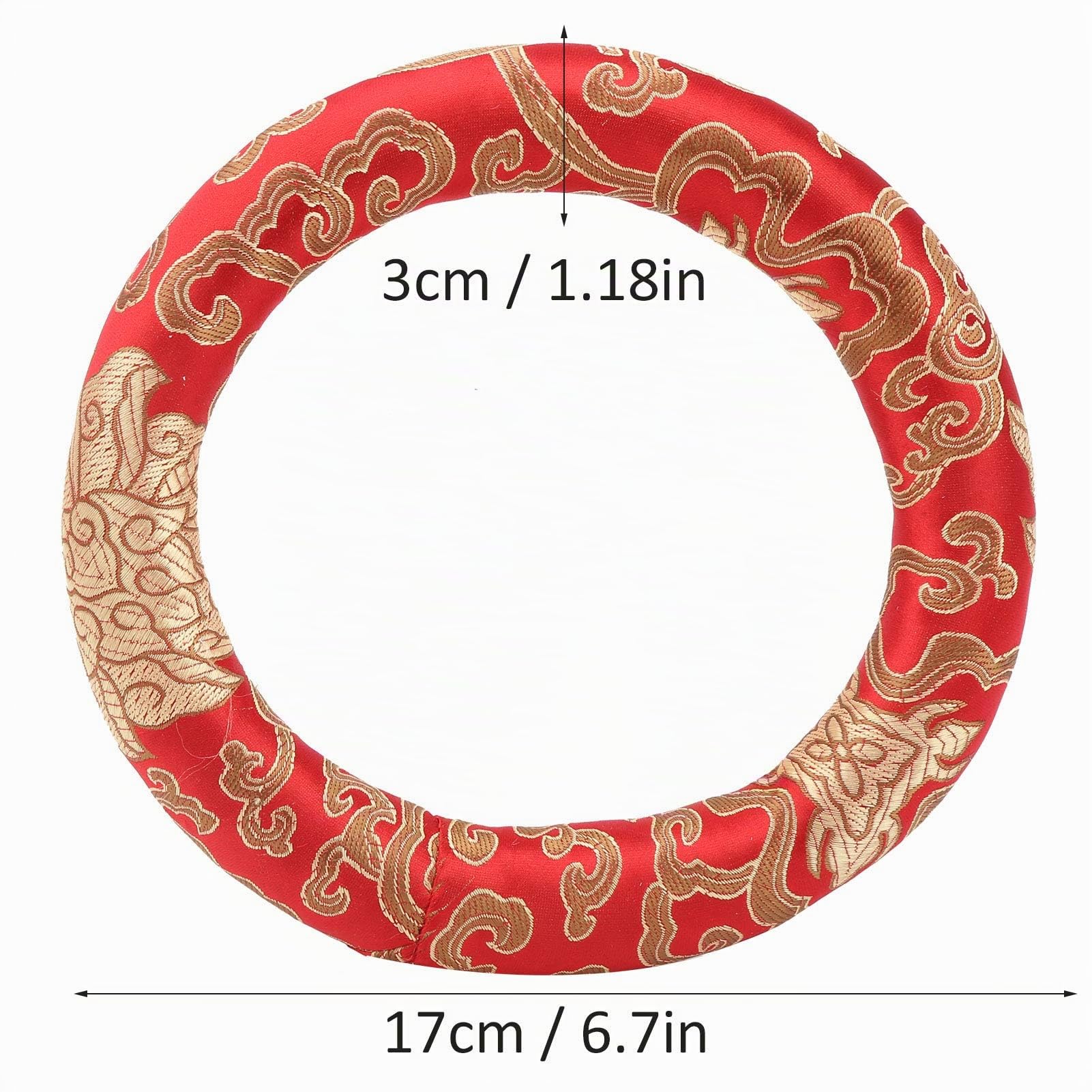 Ringschalen-Kissen, Handgenäht, Hochwertiges Klangschalen-Kissen, Seidenbrokat, Rundes Kissen, Musikinstrument-Zubehör, Klangschale Kissen Für Klangschale