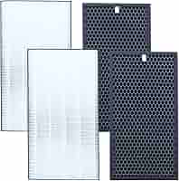 Vhbw Filtre à Charbon Actif Compatible Avec Sharp KC-D40EUW, KC-D50EUW