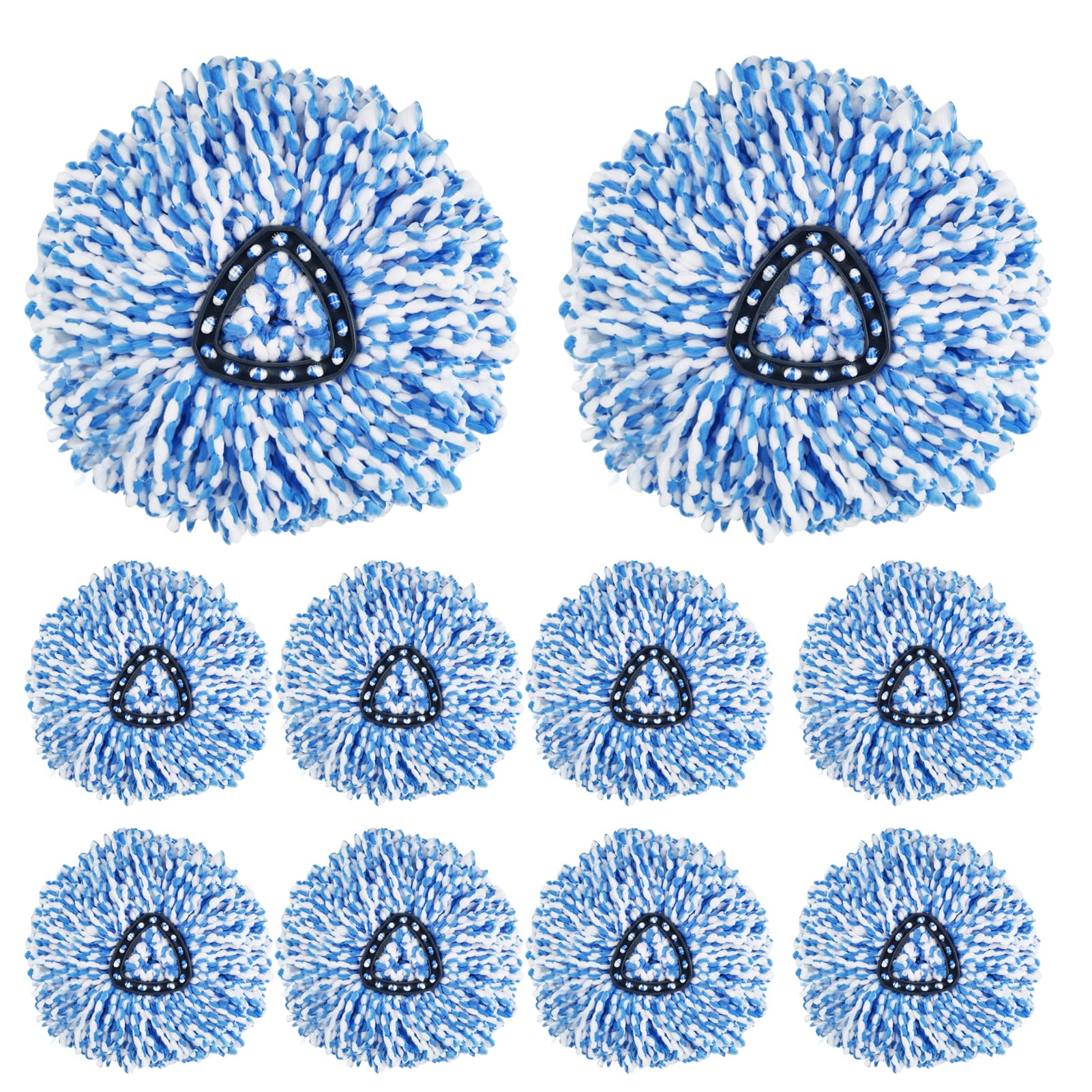 10Pack RinseClean Spin Mop Replacement Head Easy Deep Clean Spin Mop Refill Compatible