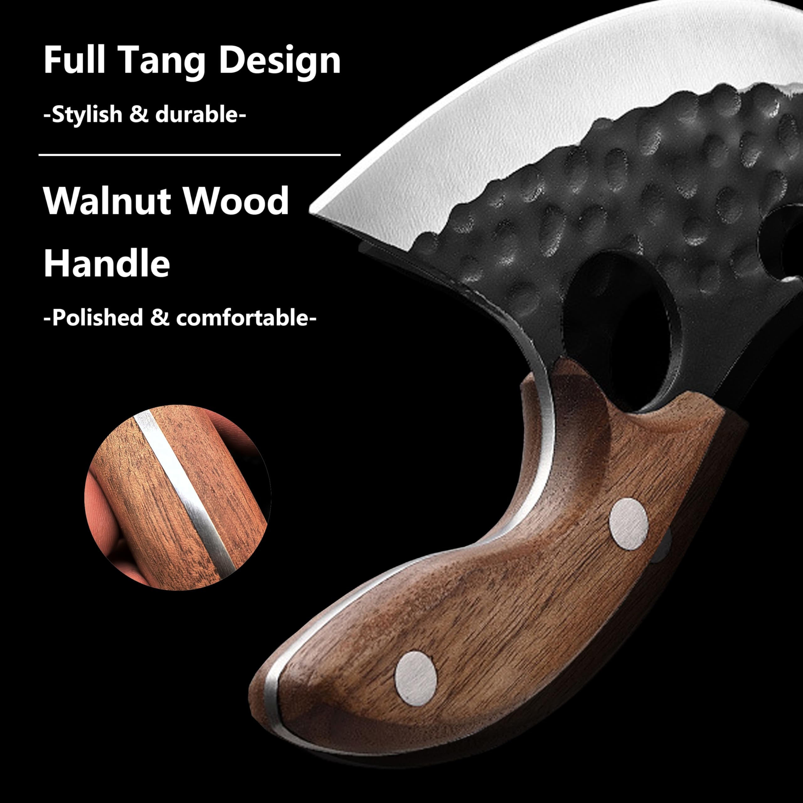 Viking Ulu Knife - Bone Cutting & BBQ Prep -5 Viking Ulu Knife - Bone Cutting & BBQ Prep -5