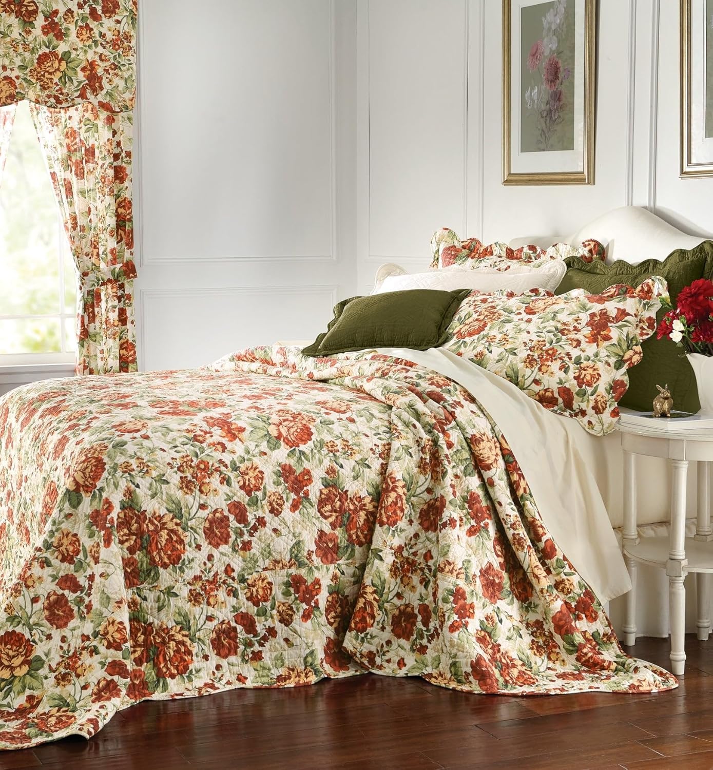 BrylaneHome Bedding Lightweight All Season Florence Quilted Oversized 100% Cotton Ultra Supreme Softness Bedspread - Twin, Oatmeal
