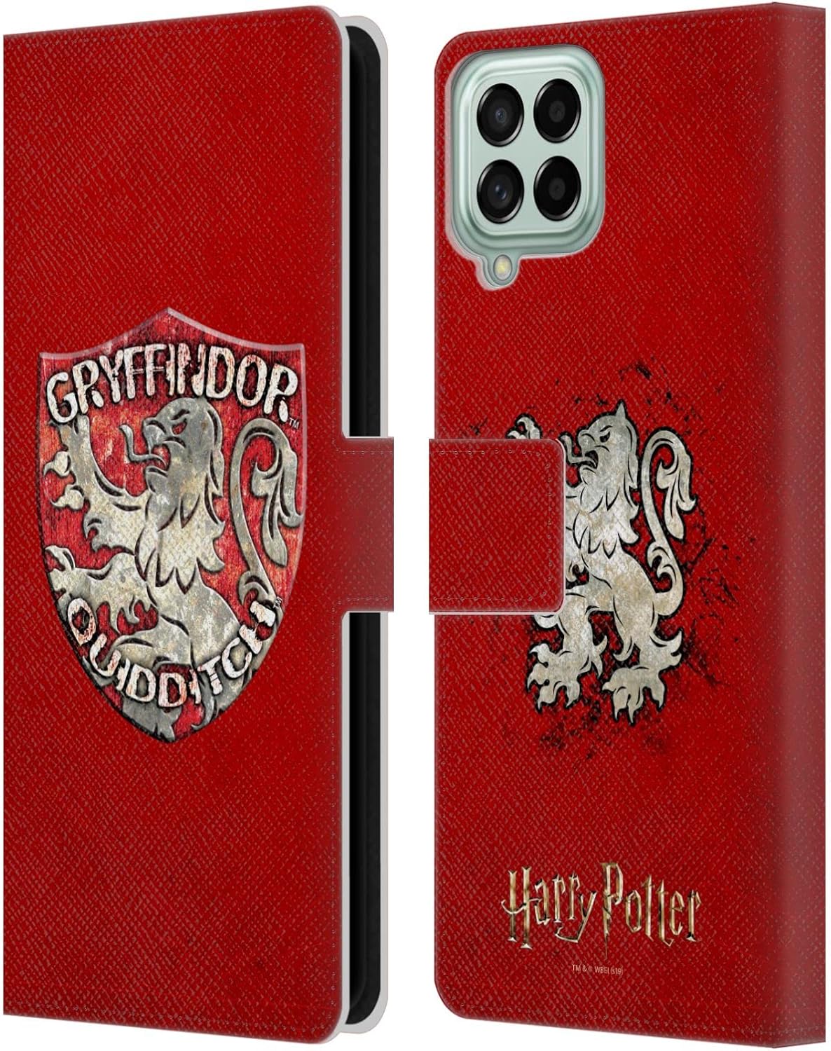 Head Case Designs Officially Licensed Harry Potter Gryffindor Quidditch Badge Prisoner of Azkaban V Leather Wallet Case Compatible with Samsung Galaxy M33 (2022)