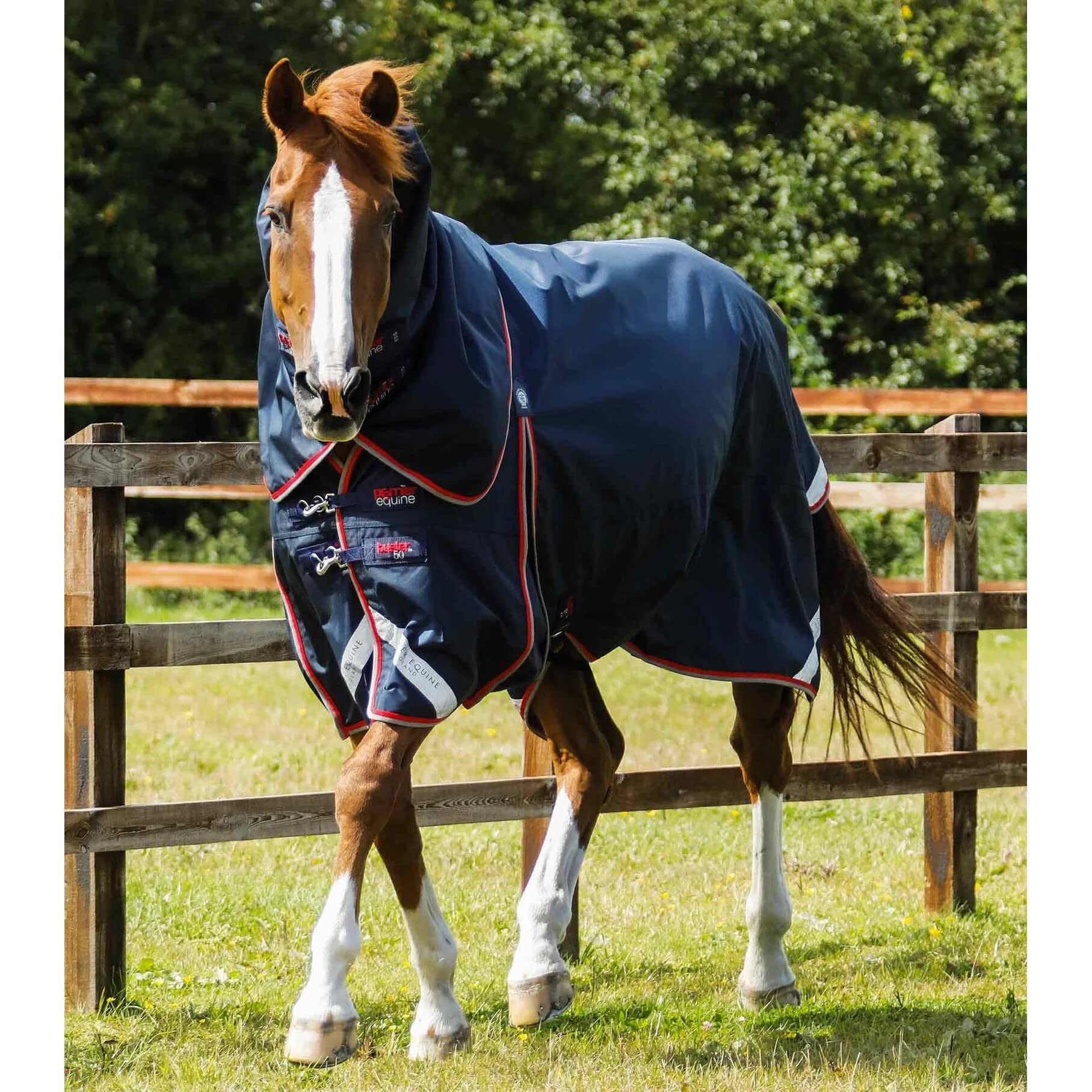 Coperta impermeabile per cavalli con copricollo Premier Equine Buster 50 g
