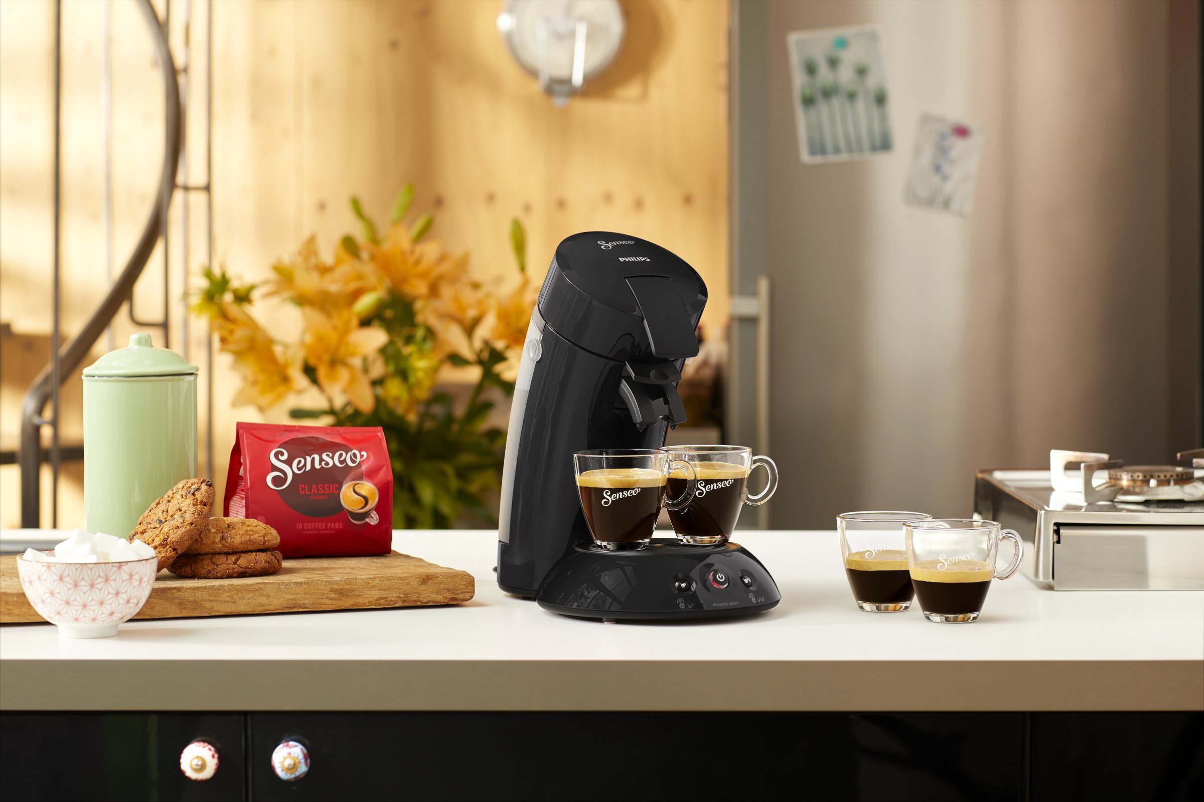 Philips Machine à café Senseo New Original, Crema Plus, intensité du café Choix, noir VolksSenseo