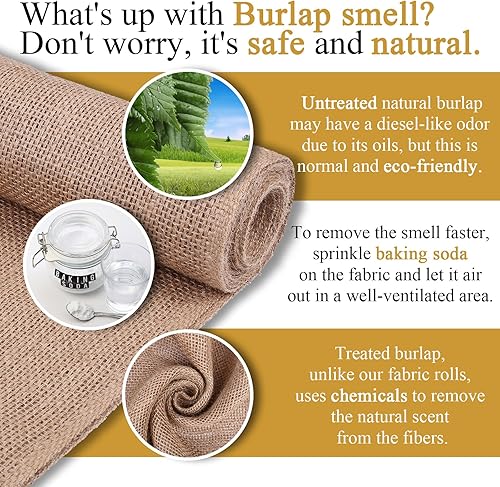 Miniatura 5 de The Yard - Tela de arpillera natural de 5 yardas de 39 pulgadas de ancho, forro de yute de alta calidad, material de fibra de yute multiusos para