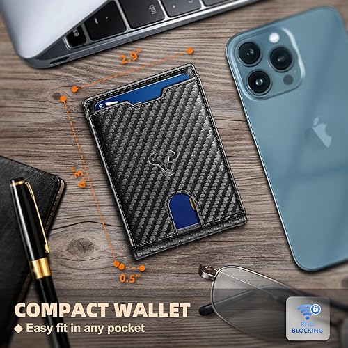 Miniatura 5 de BULLIANT Billetera para hombre Airtag y uso estándar, billetera delgada con bolsillo frontal, clip para dinero para regalo, bloqueo RFID, 11 tarjetas