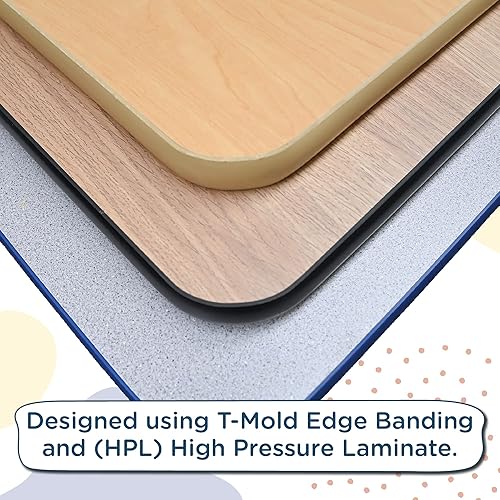 Miniatura 6 de Angeles As We Grow - Mesa de actividades escolares para niños 30 x 72 pulgadas 30 x 72 pulgadas roble-negro-cromo