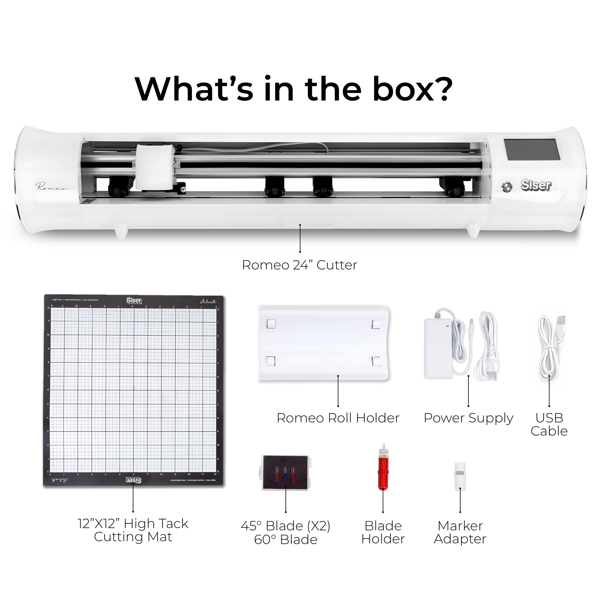 Siser Romeo High Definition Cutter – 24 Zoll Professionelle Schneidemaschine für HTV, PSV, Papier und mehr für Windows und Mac
