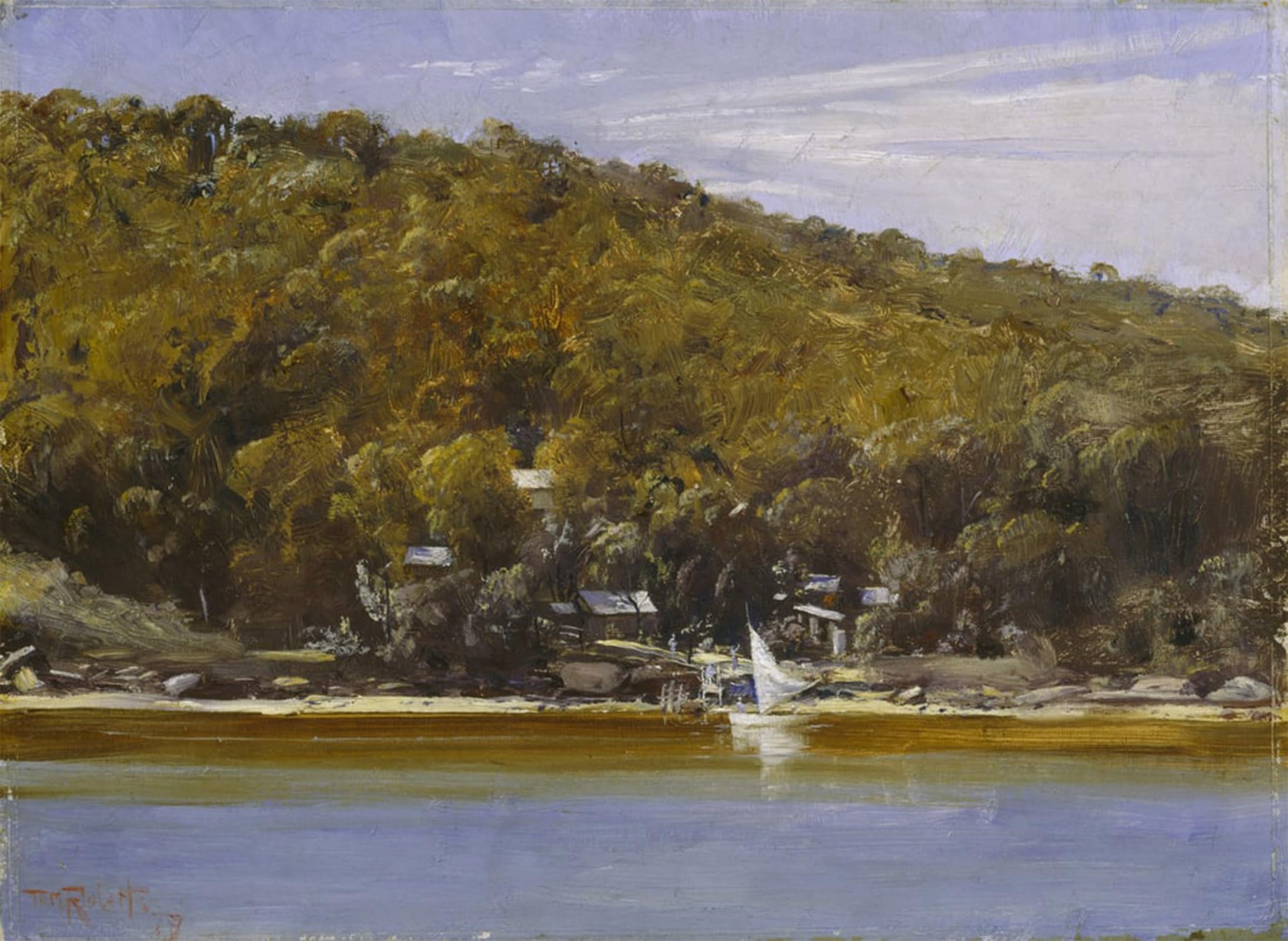 SERENDIPITP Vintage Wall Art Canvas Nordic Poster Canvas Print Picture the Camp Sirius Cove by Tom Roberts Wall Art Poster for Home Decor 60x90cm