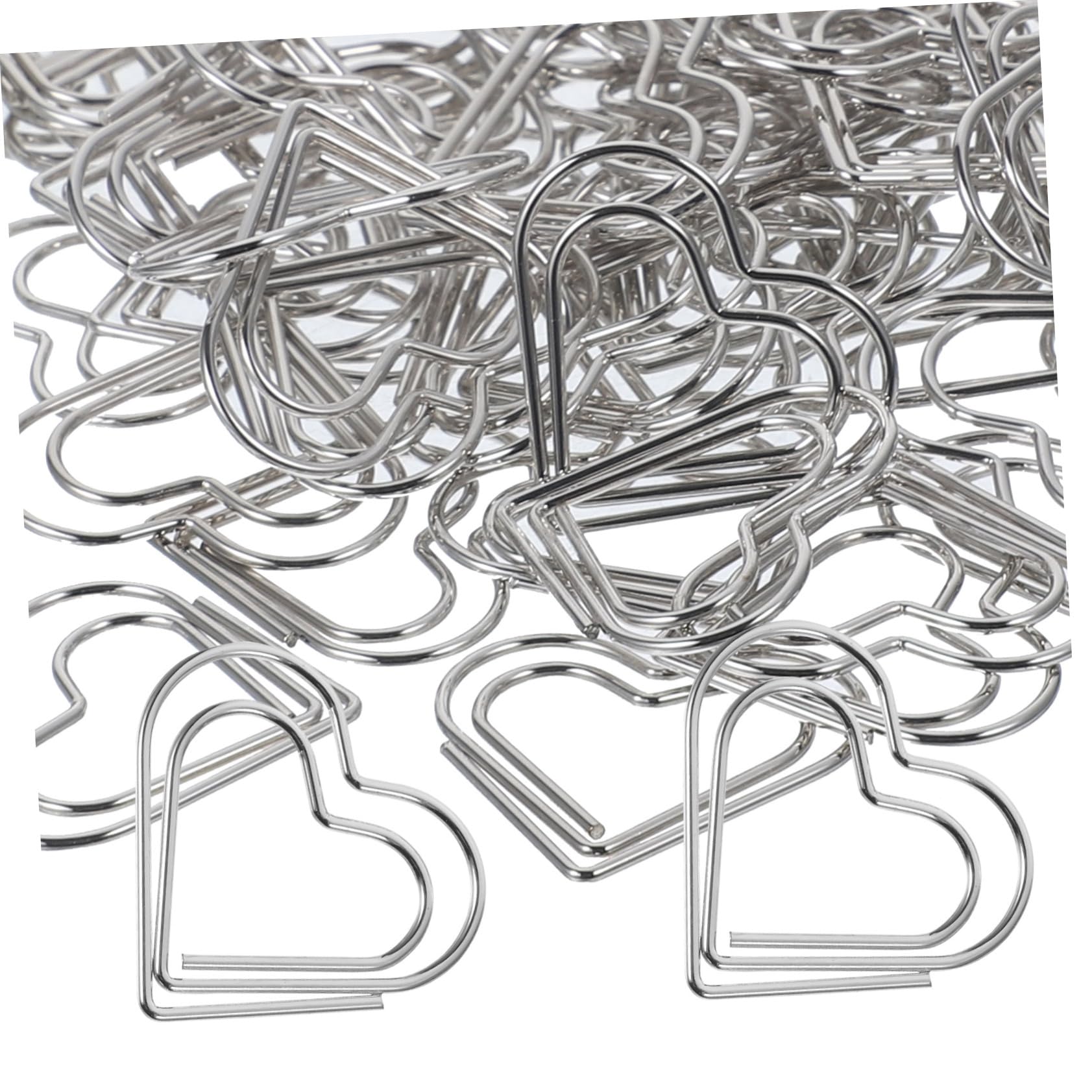 NUOBESTY 500pezzi Graffette Forma Di Cuore Metallo Clip Decorative Per Documenti Ufficio e Scuola Per Memos Note e Segnalibri Accessori Versatili Per Organizzare Documenti