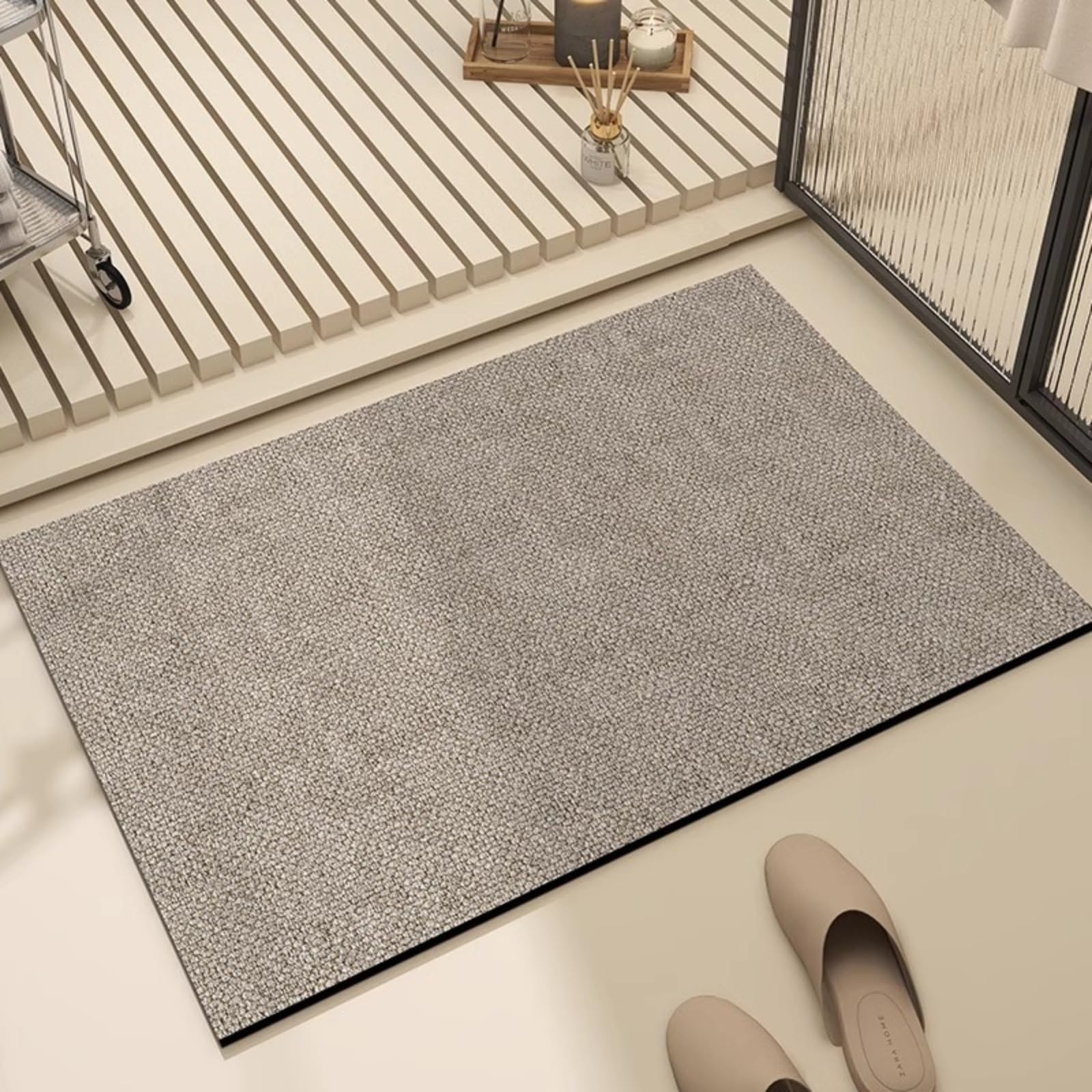 Tapis de salle de bain antidérapant idéal sortie de douche 40x60 cm