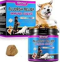 Vista 1 de Masticables para aliviar la alergia para perros, masticables para alergias para perros (150 unidades), alivio de la picazón para perros, aceite