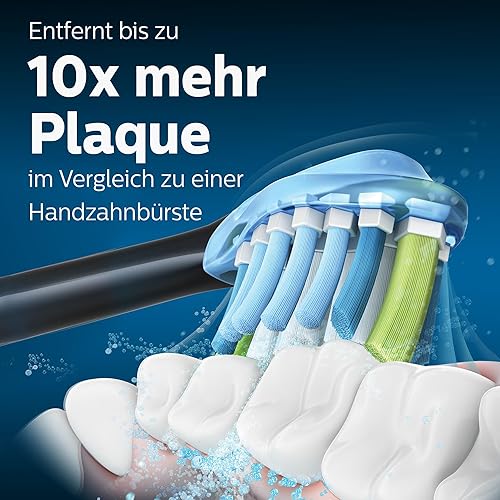 Miniatura 3 de Philips Sonicare Premium Plaque Defence BrushSync - Cabezales de cepillo de repuesto habilitados 4 unidades color negro HX904433