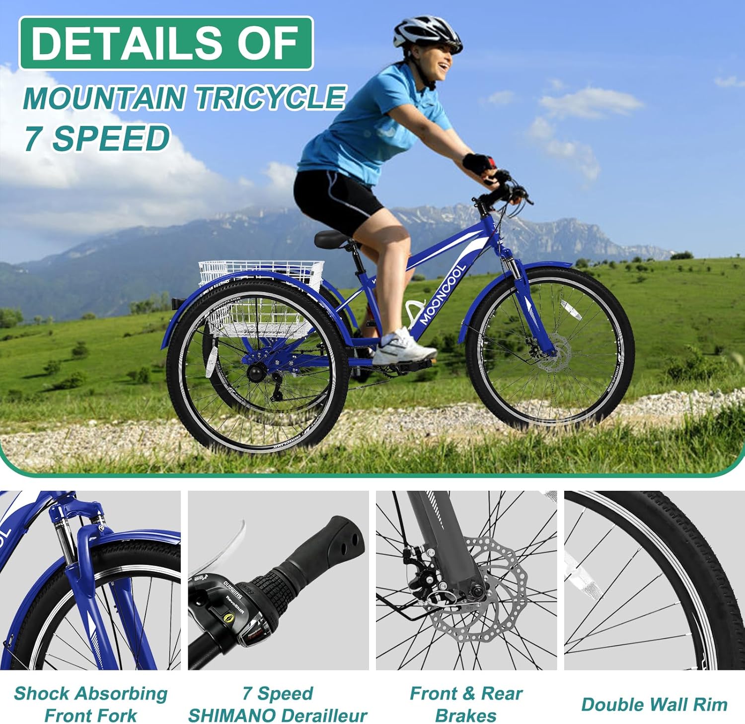 Adult Tricycle LILYPELLE s Speed, Wheel Bikes India Trike For