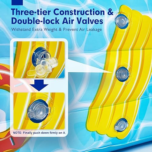 Miniatura 5 de Piscina inflable sobre el suelo para adultos  Piscina inflable para patio trasero piscina inflable sobre el suelo de 118 x 72 x 22 pulgadas gruesa