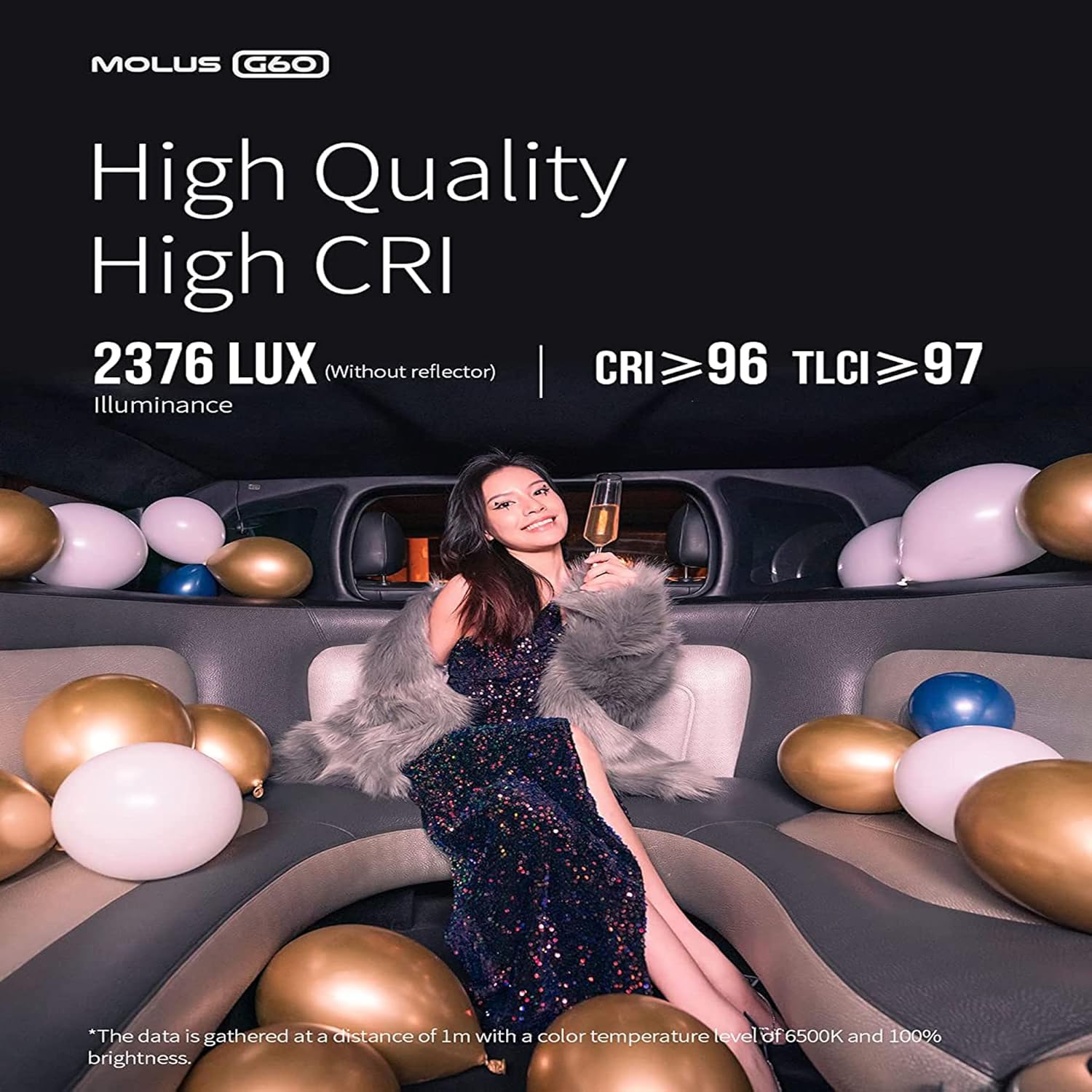 ZHIYUN G60 Combo Light, LED Bi-Color Video Light, CRI≥96, TLCI≥97, 300g Portable 60W COB LED Continuous Output Lighting,Bluetooth App Control ,With Bowens Mount Accessories DC/PD Power Supply