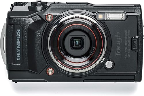 Vista 10 de OM SYSTEM Olympus TG-6 Cámara subacuática negra, impermeable, a prueba de congelación, brillo de alta resolución, video 4K 44x macro disparo Negro