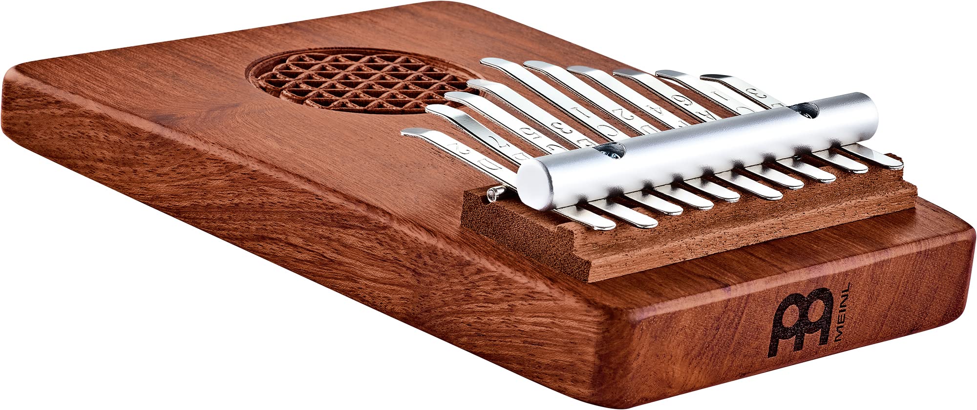 Sonic Energy Massivkörper Kalimba – C-Dur, 10 Töne – Mammutbaumholz, mit Lebensblume – Für Meditation, Yoga, Percussion – Inkl. Zubehör (KL1002FOL)