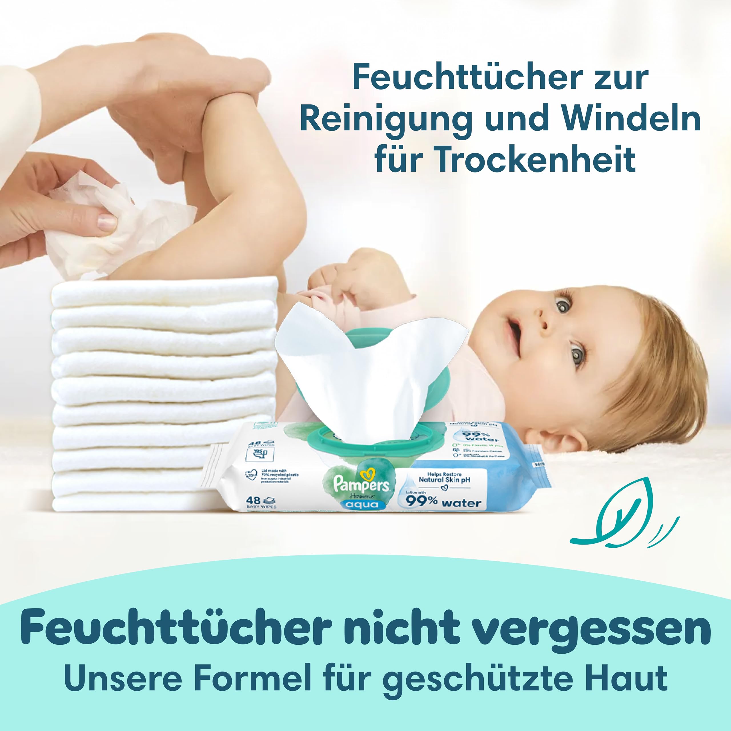 Produkt zur Spende - Pampers Baby Windeln Größe 3 (6-10kg) Premium Protection, Midi, MONATSBOX, bester Komfort und Schutz für empfindliche Haut, 204 Stück