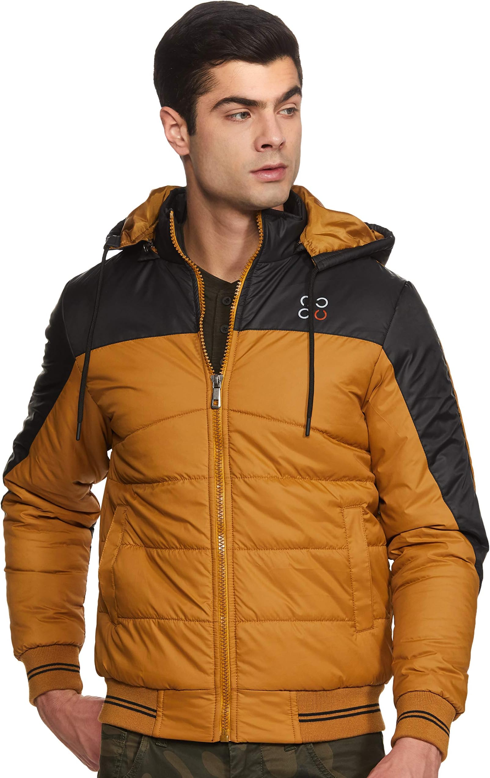 CazibeMen Men's Jacket, Mustard, 44