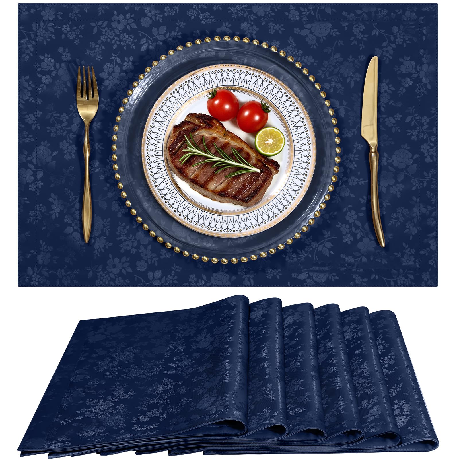 homing Set di 6 tovagliette in vinile impermeabili lavabili 33 x 48 cm