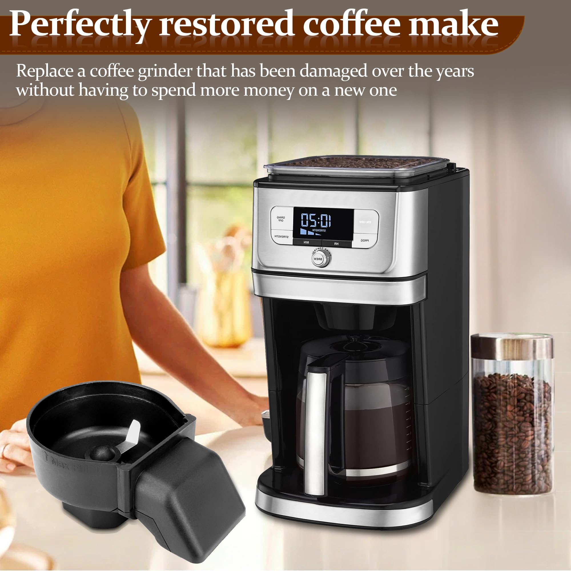 Gevi Coffee Maker With Grinder Cuisinart DGB-650BC Grind Brew