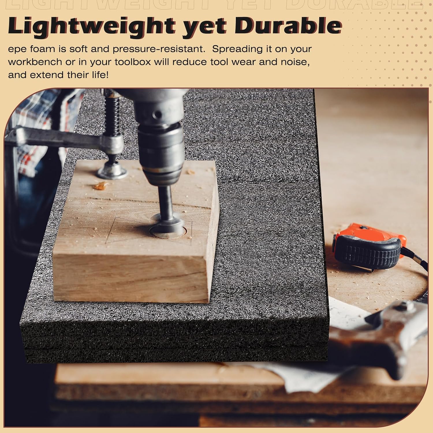 Pangda 2 Pcs Crawlspace Vent Foam DIY Polyethylene Foam Block Sheet for Shipping, Packing, Tools, Crafts, Moving, Cases and Toolbox Storage(8.25 x 16.25 Inch)