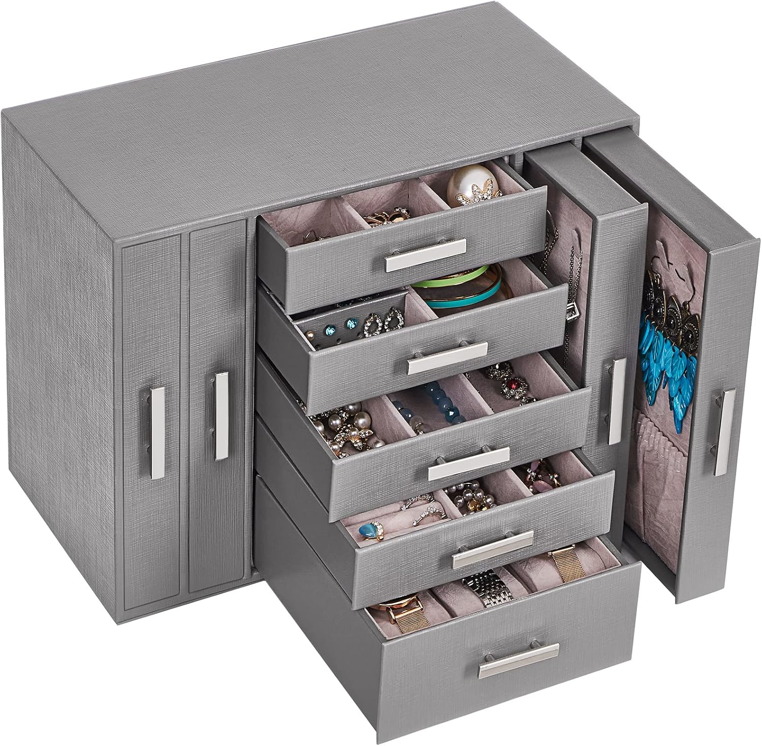 ANWBROAD Jewellery Box Organiser Jewelry Box for Women Jewellery Case