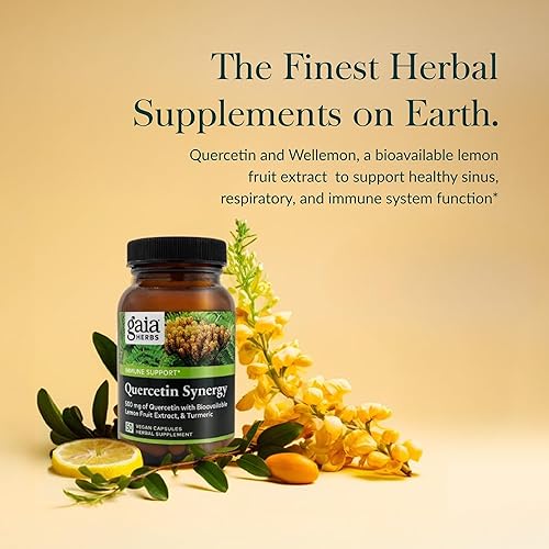 Miniatura 2 de Gaia Herbs Quercetin Synergy - Apoya la inmunidad - con extracto de fruta de limón - 50 cápsulas veganas (suministro para 50 días)