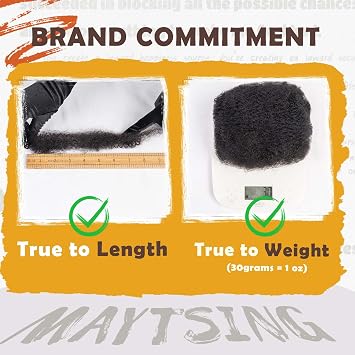 Afro Kinkys Bulk 100% Human Virgin Hair - 8inch,1oz/30g,Natural Black - 4C Texture - for Dreadlocks, Loc Repair, Twists, Braids - Can Be Bleached and Dyed to Honey Blond Color